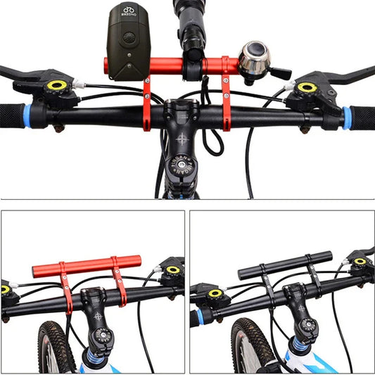 自転車 ハンドルバー 延長ブラケット エクステンダー|ライト・スマホホルダー増設マウント