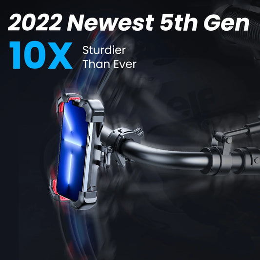 【JOYROOM】 　自転車用 スマホホルダー 360度回転 防振 ワンタッチ着脱 ハンドル取付（4.7〜7インチ対応）
