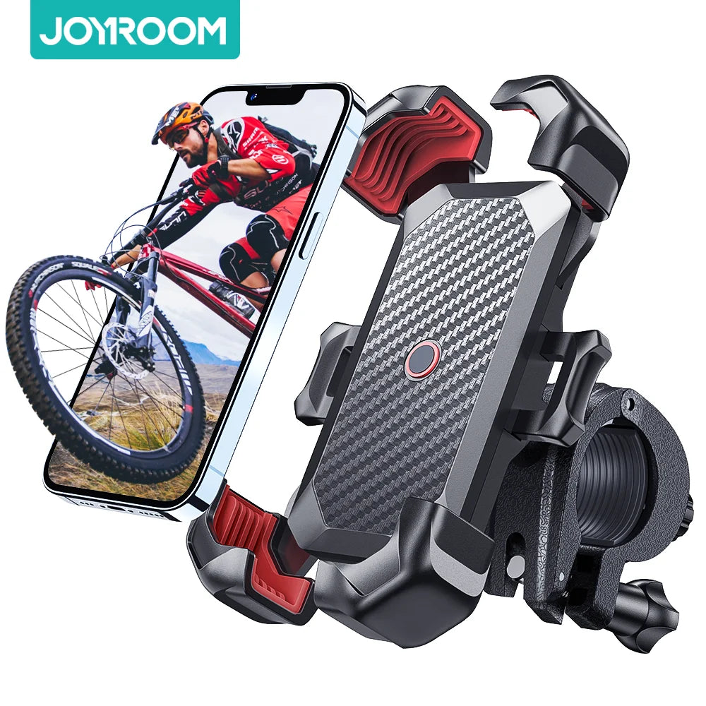 【JOYROOM】 　自転車用 スマホホルダー 360度回転 防振 ワンタッチ着脱 ハンドル取付（4.7〜7インチ対応）